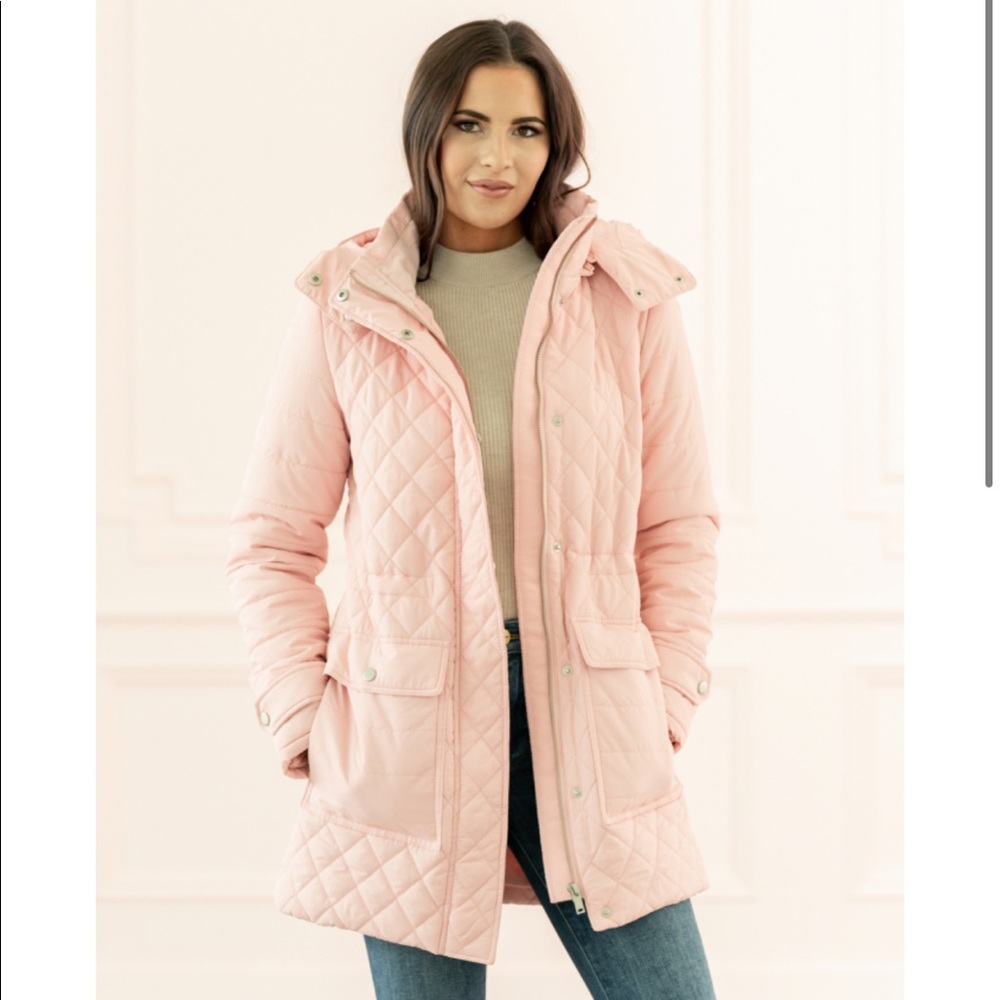 Rachel Parcell Quilted Hooded Parka